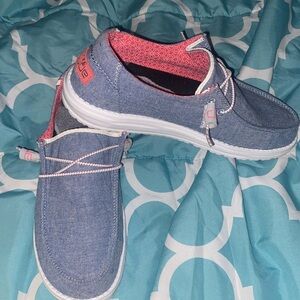 Hey Dude Blue and Pink Women's Flats